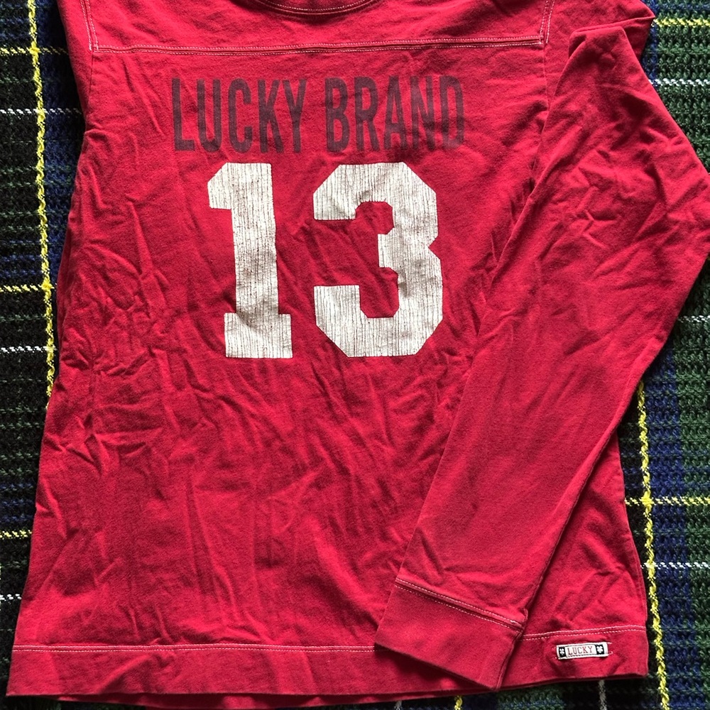 Lucky Brand Crimson Graphic Long Sleeve Tee